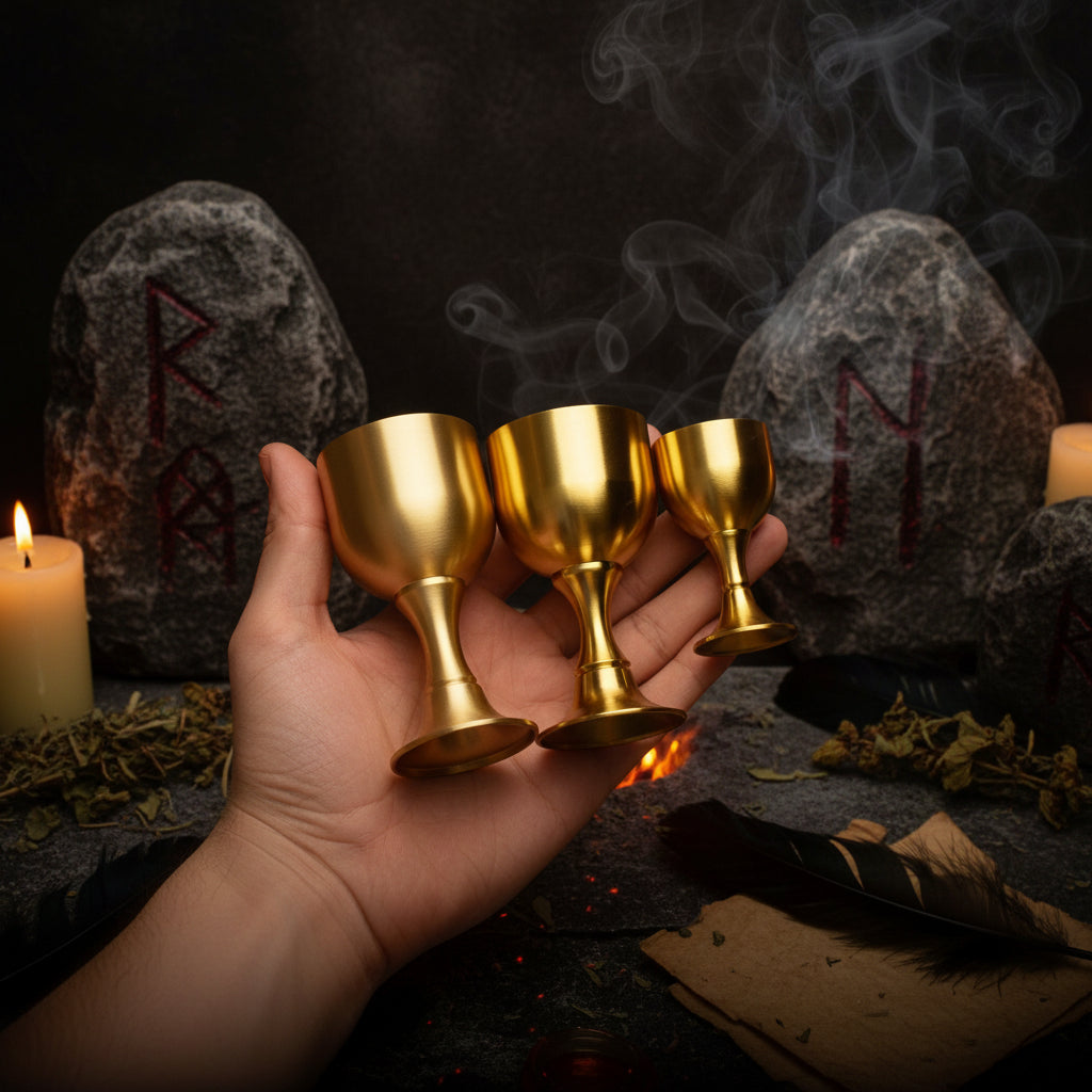 Brass Chalice Cup for Cocktails and Beverages Sorceress Sanctuary