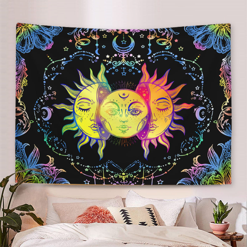 Sun and Moon Tapestry Wall Hanging for Room Decor