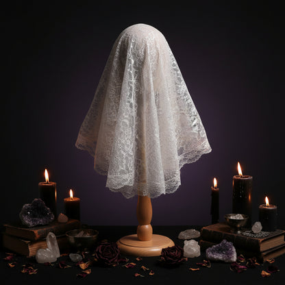 Black Lace Veil for Muslim Brides - Short Single Layer Sorceress Sanctuary