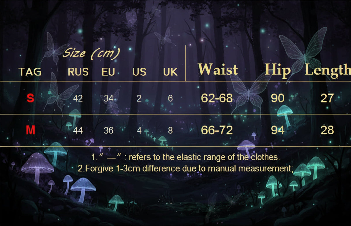 Size chart for clothing with measurements in centimeters, Russian, European, US, and UK sizes.
