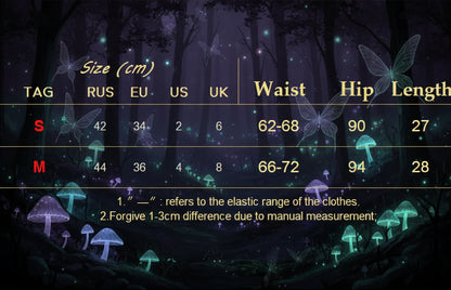 Size chart for clothing with measurements in centimeters, Russian, European, US, and UK sizes.