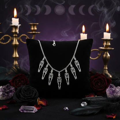 Gothic Skull Skeleton Pendant Necklace - 7 Pieces Sorceress Sanctuary