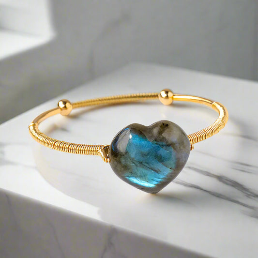 Blue Labradorite & Moonstone Bracelet