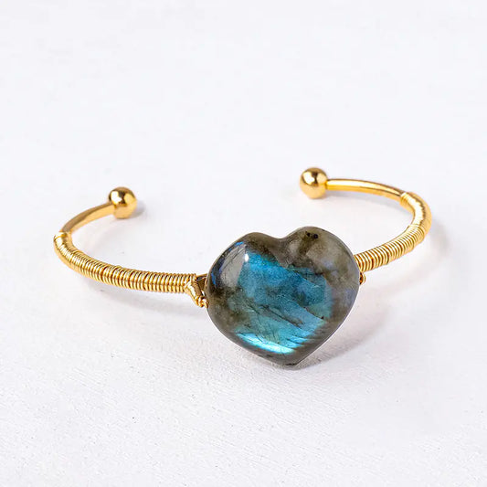 Blue Labradorite & Moonstone Bracelet