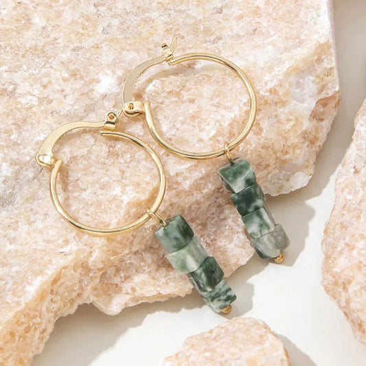 Broken Malachite | Natural Stone Earrings
