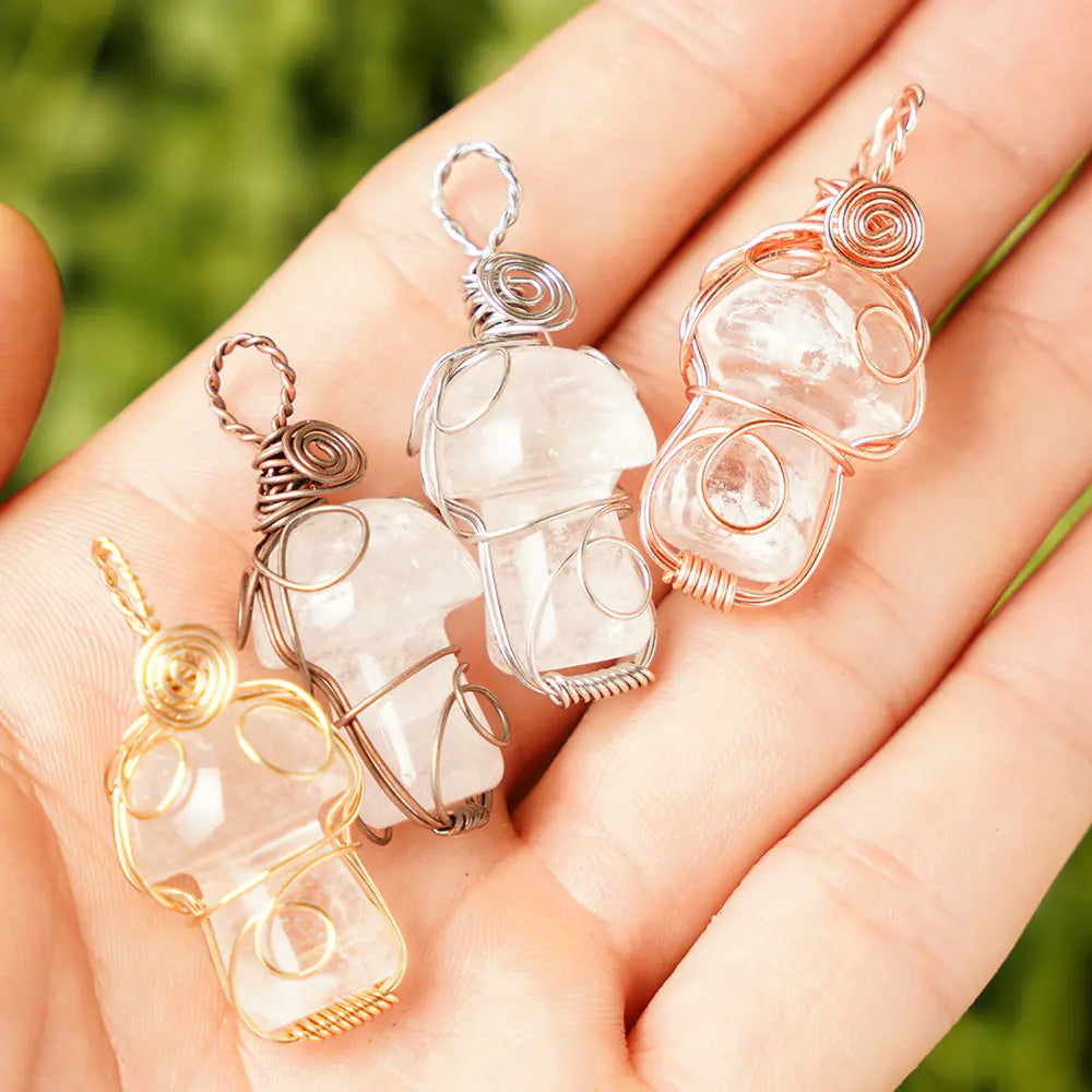 Crystal Mushroom Necklace