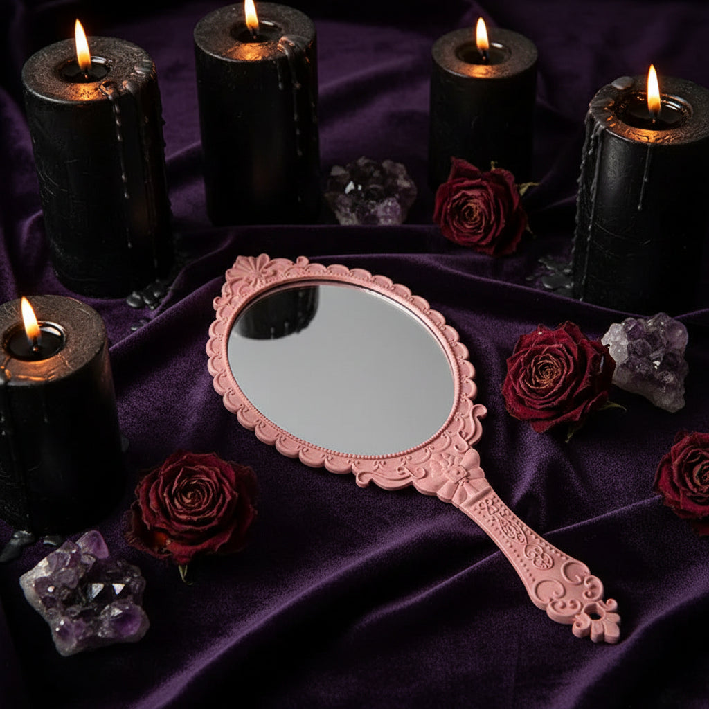Korean Palace Retro Handle Cosmetic Mirror Sorceress Sanctuary