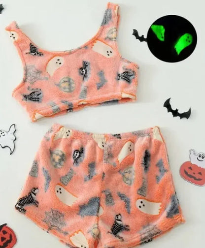 Luminous Halloween Flannel Pajamas Sorceress Sanctuary