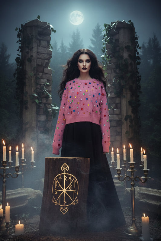 French Diamond Sweater for Women - Autumn & Winter Sorceress Sanctuary