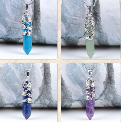 Stone Dragon Totem | Crystal Necklace