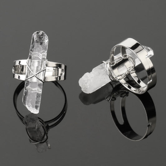 Natural Stone Crystal Ring