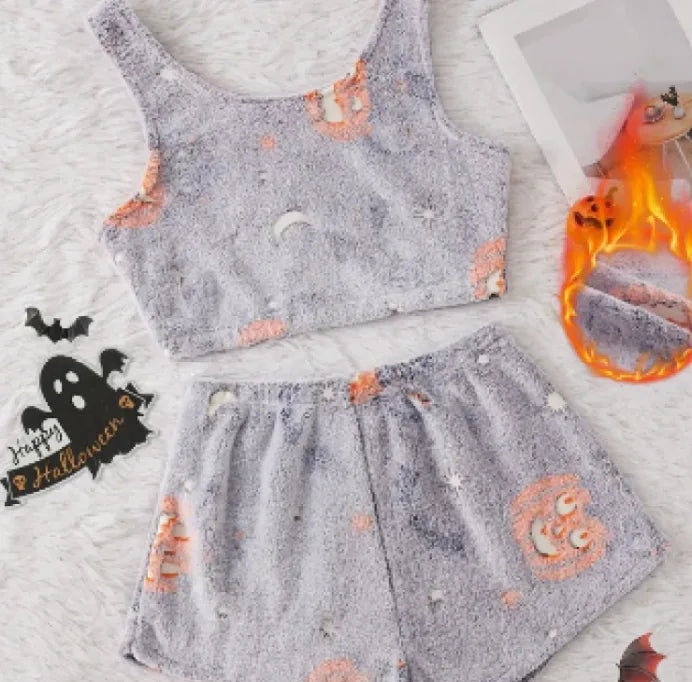 Luminous Halloween Flannel Pajamas Sorceress Sanctuary