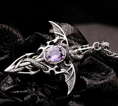 Demon Sword Amethyst Necklace