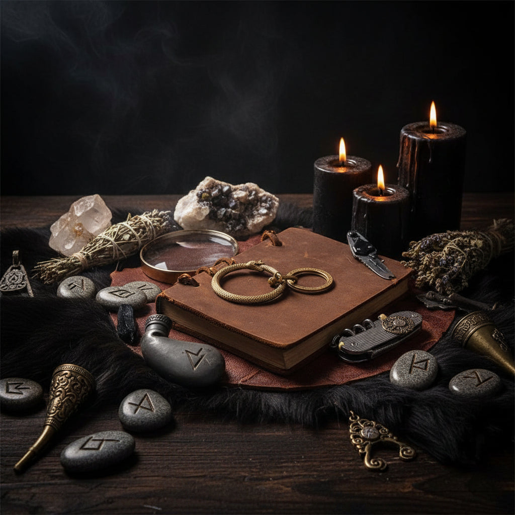 Brass Snake Key Ring - Retro Car Hanging Accessory Sorceress Sanctuary