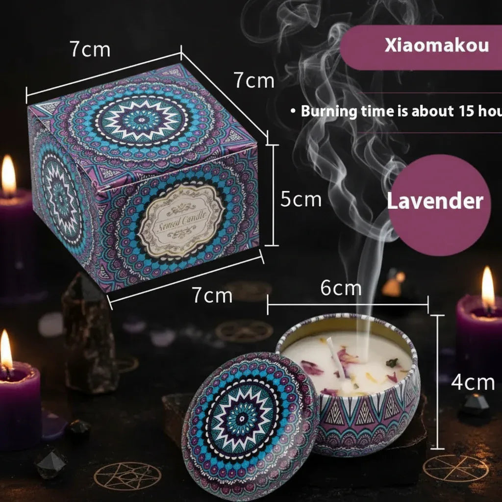Floral Scented Candle - Sorceress Sanctuary Rose Fragrance / 6 CmX4cm Color Box Packaging-Japanese Persimmon / 6 CmX4cm Color Box Packaging-Jasmine Scent / 6 CmX4cm Color Box Packaging-Mango Fragrant Citrus / 6 CmX4cm Color Box Packaging-Peony Flower Fragrance / 6 CmX4cm Color Box Packaging