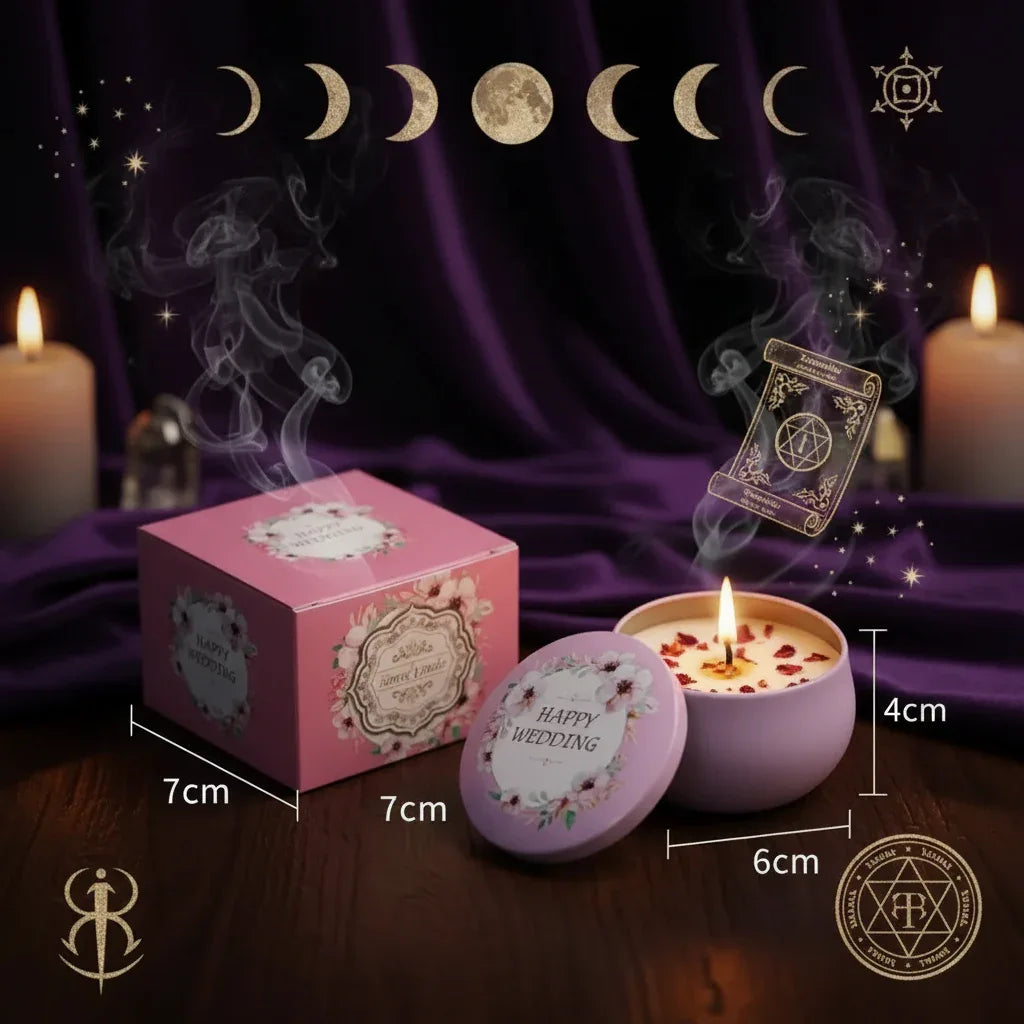 Floral Scented Candle - Sorceress Sanctuary Rose Fragrance / 6 CmX4cm Color Box Packaging-Japanese Persimmon / 6 CmX4cm Color Box Packaging-Jasmine Scent / 6 CmX4cm Color Box Packaging-Mango Fragrant Citrus / 6 CmX4cm Color Box Packaging-Peony Flower Fragrance / 6 CmX4cm Color Box Packaging