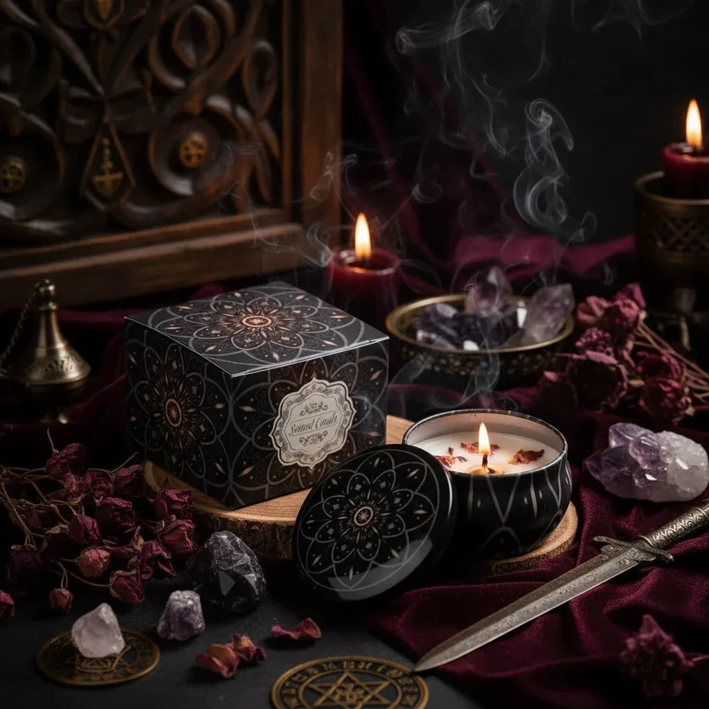 Floral Scented Candle - Sorceress Sanctuary Rose Fragrance / 6 CmX4cm Color Box Packaging-Japanese Persimmon / 6 CmX4cm Color Box Packaging-Jasmine Scent / 6 CmX4cm Color Box Packaging-Mango Fragrant Citrus / 6 CmX4cm Color Box Packaging-Peony Flower Fragrance / 6 CmX4cm Color Box Packaging