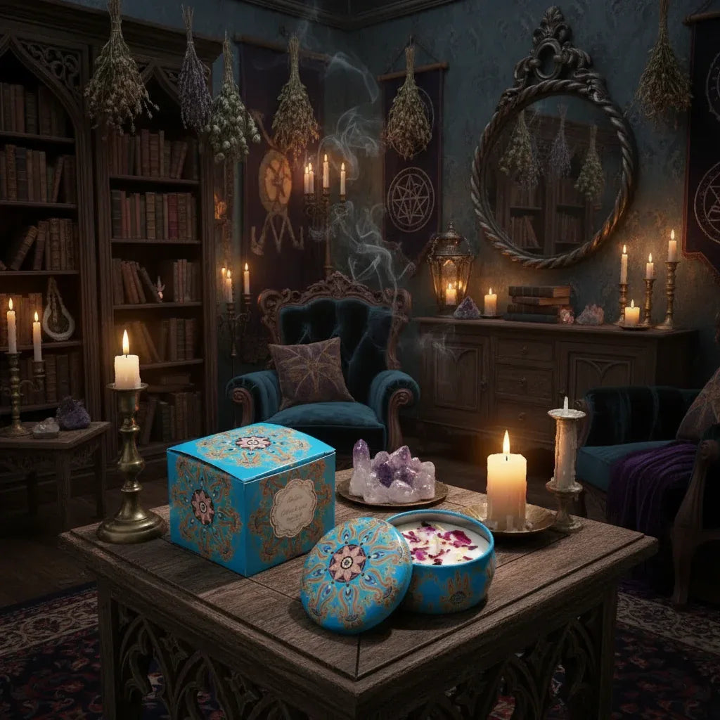 Floral Scented Candle - Sorceress Sanctuary Rose Fragrance / 6 CmX4cm Color Box Packaging-Japanese Persimmon / 6 CmX4cm Color Box Packaging-Jasmine Scent / 6 CmX4cm Color Box Packaging-Mango Fragrant Citrus / 6 CmX4cm Color Box Packaging-Peony Flower Fragrance / 6 CmX4cm Color Box Packaging