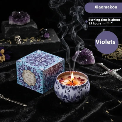 Floral Scented Candle - Sorceress Sanctuary Rose Fragrance / 6 CmX4cm Color Box Packaging-Japanese Persimmon / 6 CmX4cm Color Box Packaging-Jasmine Scent / 6 CmX4cm Color Box Packaging-Mango Fragrant Citrus / 6 CmX4cm Color Box Packaging-Peony Flower Fragrance / 6 CmX4cm Color Box Packaging