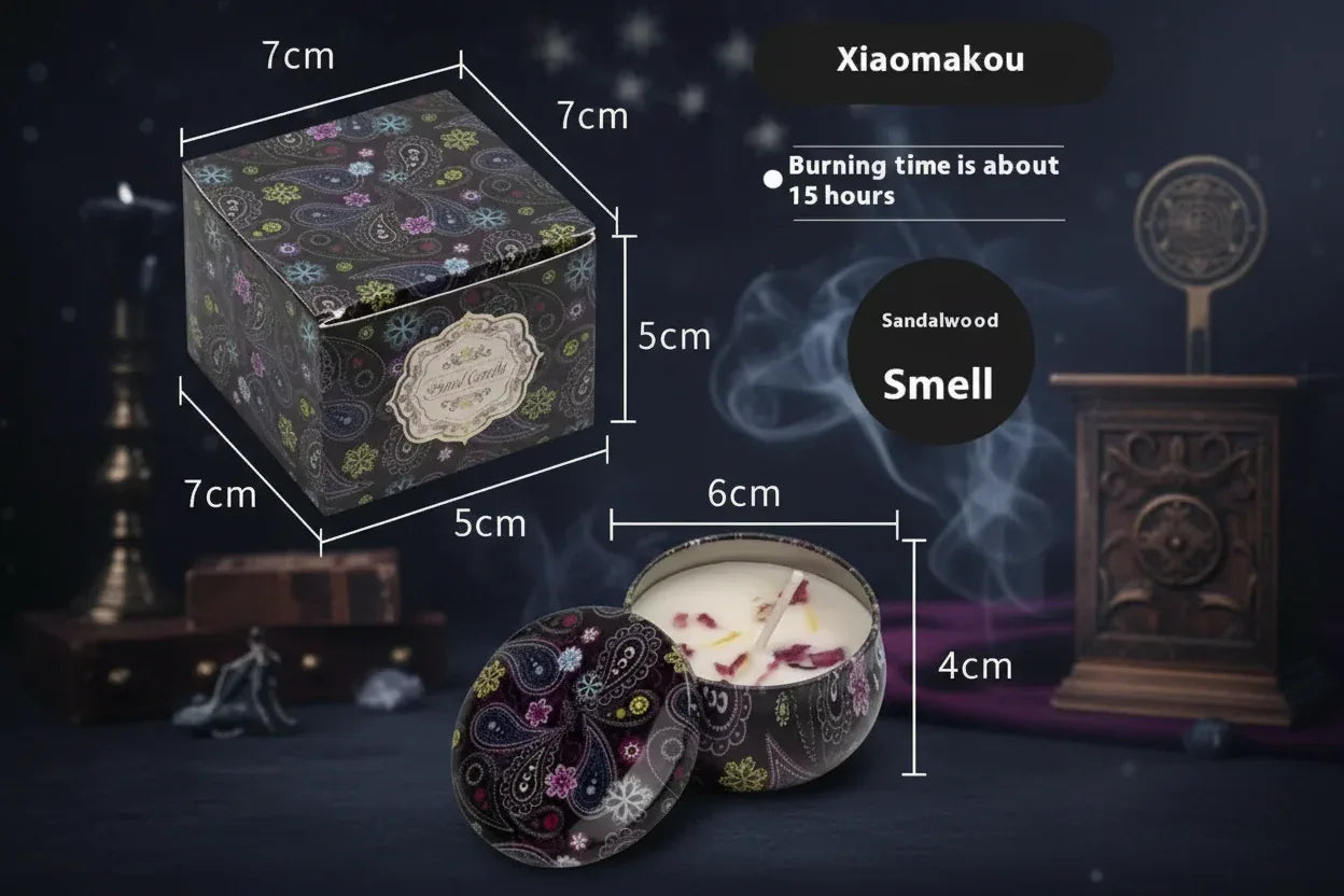 Floral Scented Candle - Sorceress Sanctuary Rose Fragrance / 6 CmX4cm Color Box Packaging-Japanese Persimmon / 6 CmX4cm Color Box Packaging-Jasmine Scent / 6 CmX4cm Color Box Packaging-Mango Fragrant Citrus / 6 CmX4cm Color Box Packaging-Peony Flower Fragrance / 6 CmX4cm Color Box Packaging
