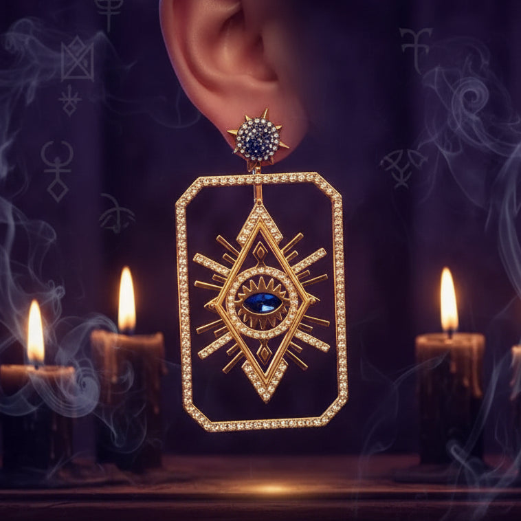 2019 Devil Eye Crystal Earrings - Tarot Series Sorceress Sanctuary
