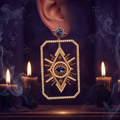 2019 Devil Eye Crystal Earrings - Tarot Series Sorceress Sanctuary