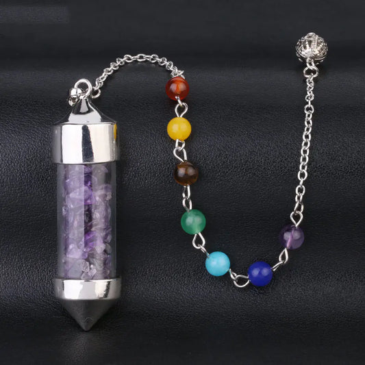 Chakra Wishing Bottle Pendulum