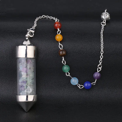 Chakra Wishing Bottle Pendulum Sorceress Sanctuary