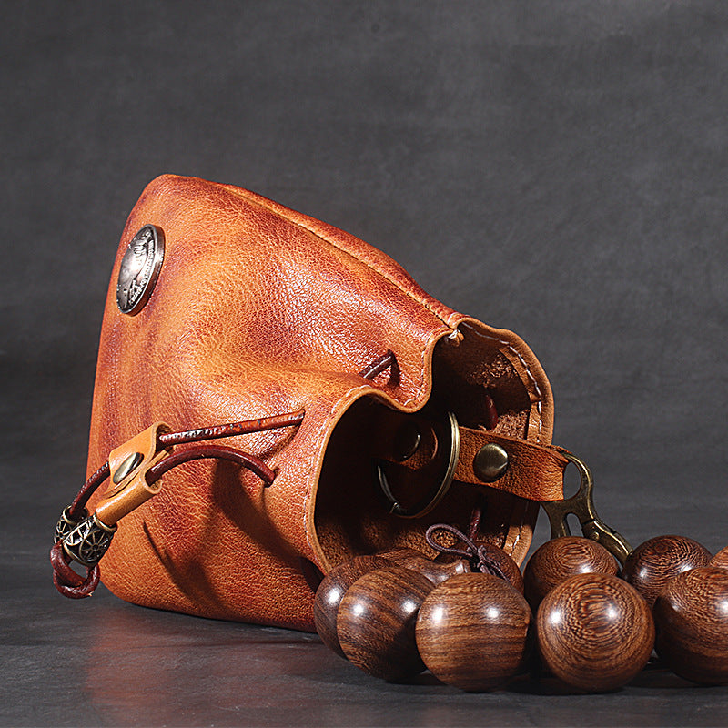 Antique Leather Coin Bag