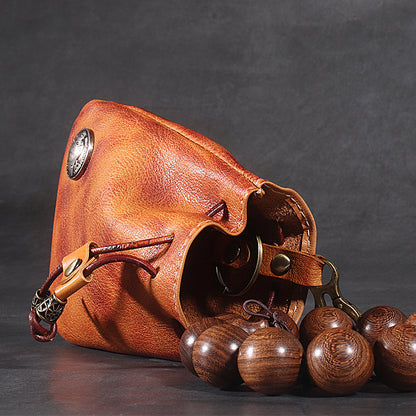 Antique Leather Coin Bag
