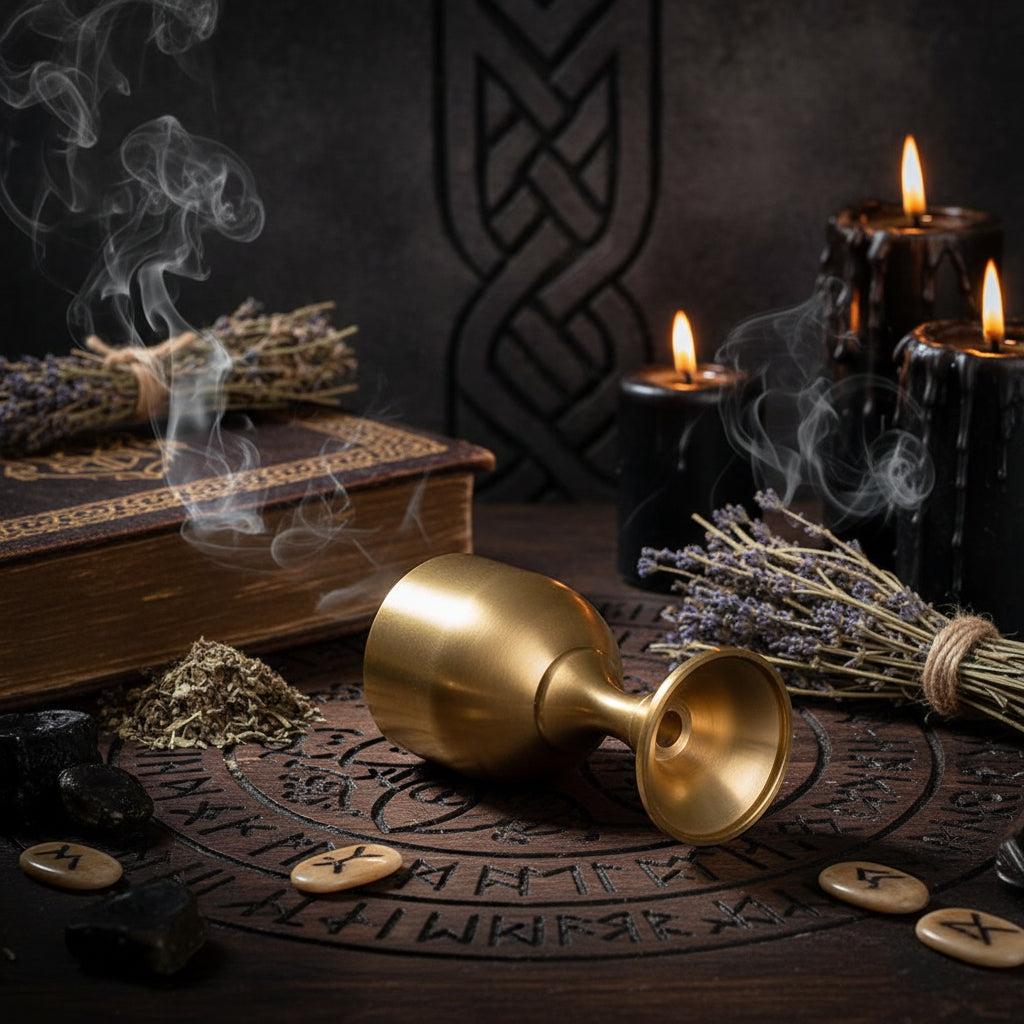Brass Chalice Cup for Cocktails and Beverages Sorceress Sanctuary
