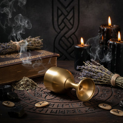 Brass Chalice Cup for Cocktails and Beverages Sorceress Sanctuary