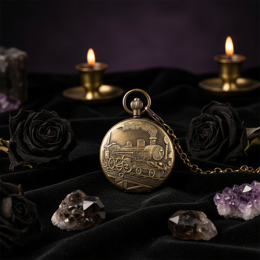 Large Copper Pocket Watch with Tourbillon & Moon Phase Sorceress Sanctuary