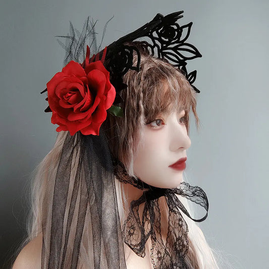 Elegant Rose Witch Hat