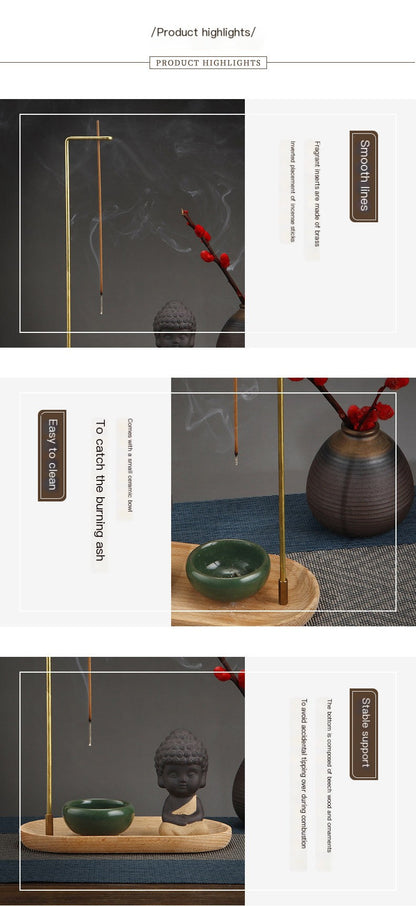Ceramic Incense Burner Set | Zen Aesthetic 3 Pc Sorceress Sanctuary