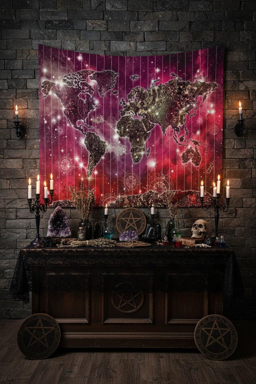 Nordic Style Tapestry Wall Decor for Bedroom or Dorm Sorceress Sanctuary