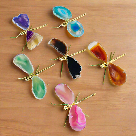 Natural Agate Dragonfly Crystal