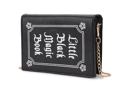 Little Black Magic Book Chain Crossbody Bag for Women