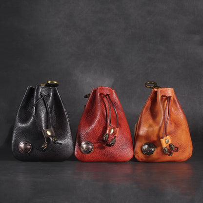 Antique Leather Coin Bag