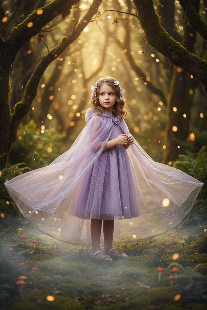 Children's Witch Cloak for Halloween - Princess Style Sorceress Sanctuary