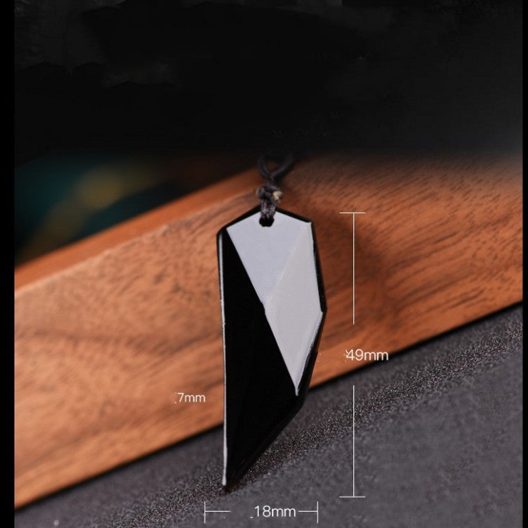 Obsidian Wolf Tooth Pendant