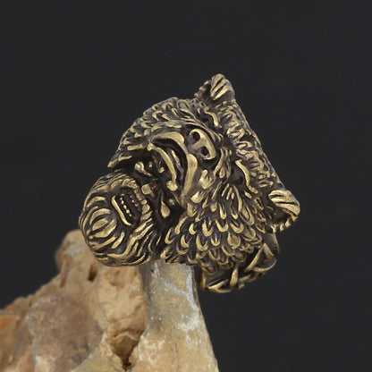 Viking Stainless Steel Ring - Nordic Mythology Werewolf