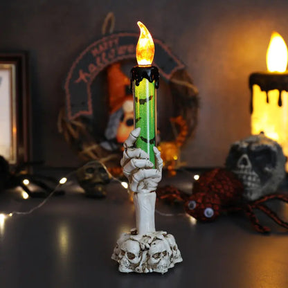 Skull Hand Candle Lamp