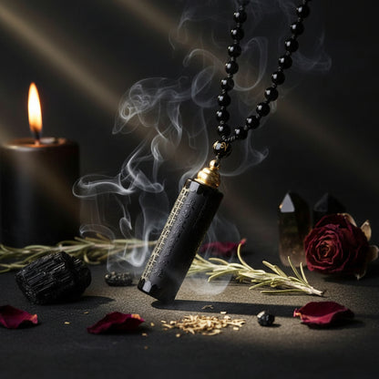 Obsidian Sutra Necklace