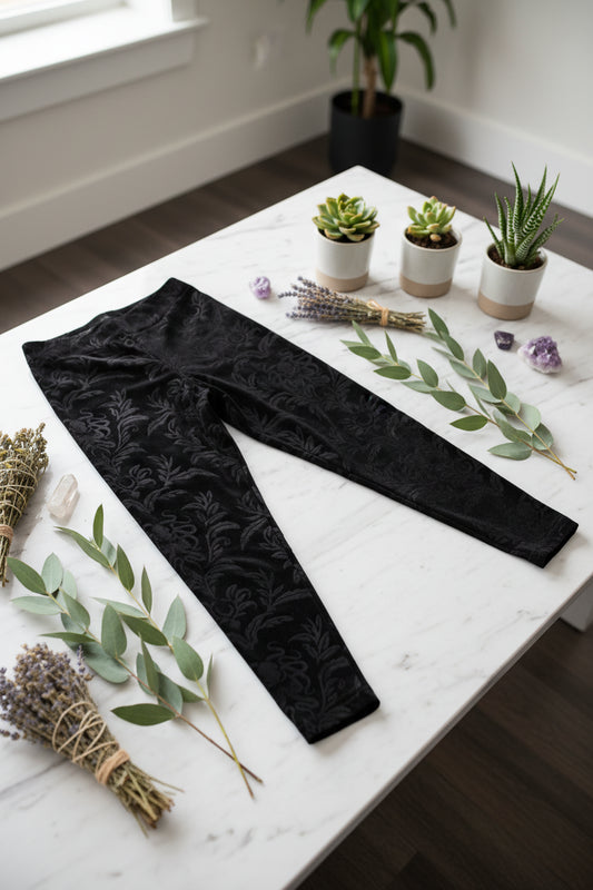 Suede Embossed Pants