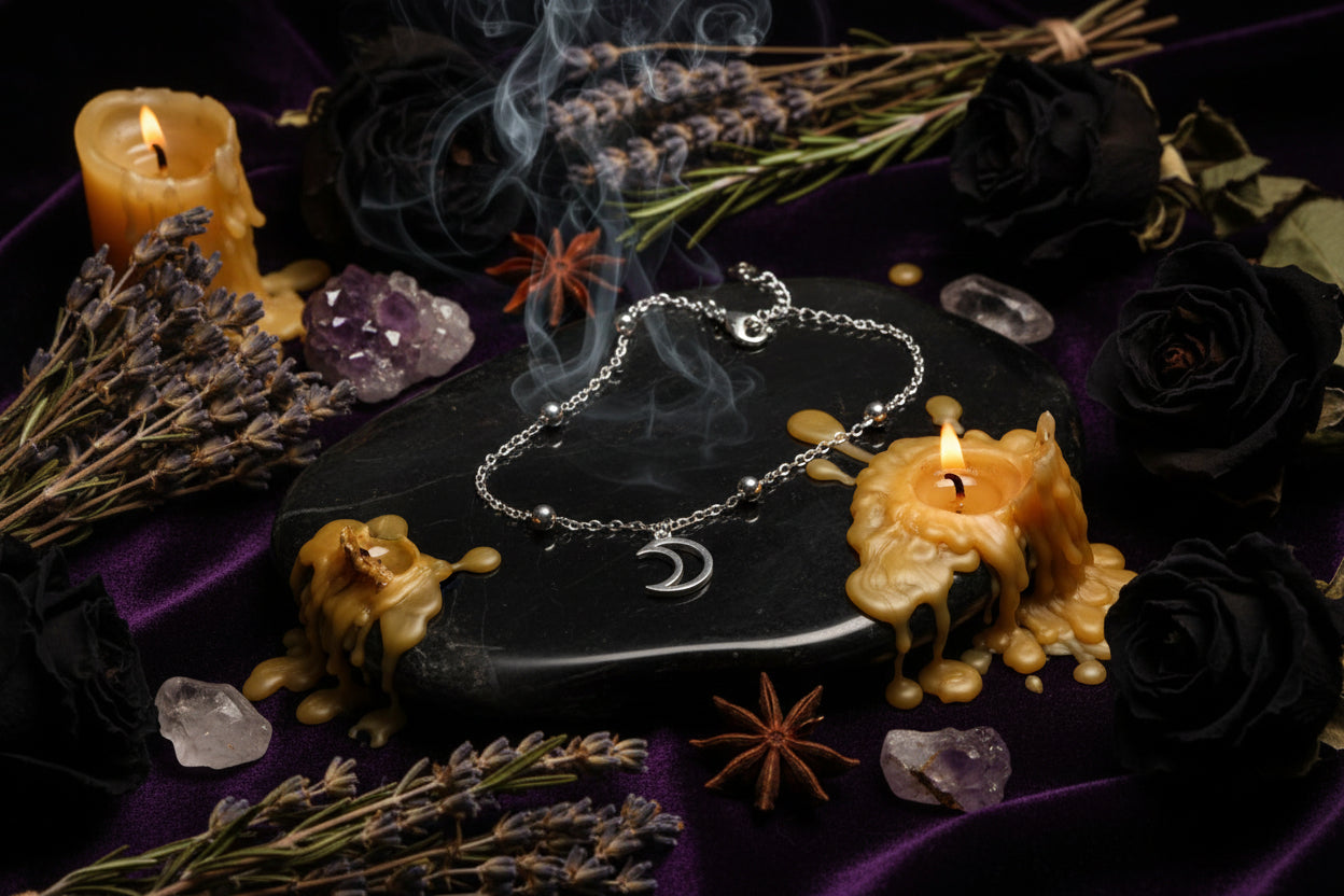 925 Sterling Silver Women's Fashion Moon Bracelet Sorceress Sanctuary