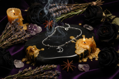 925 Sterling Silver Women's Fashion Moon Bracelet Sorceress Sanctuary