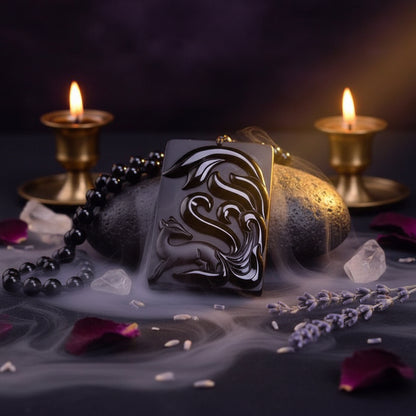 Obsidian Fox Necklace