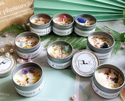 Raw Crystal Scented Candles