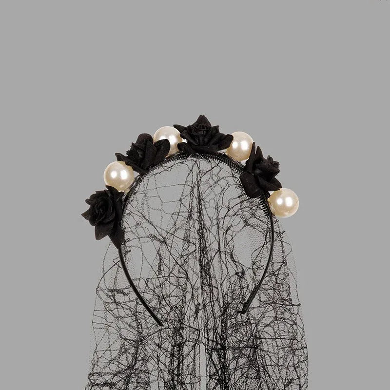 Rose Floral Headband for Day of the Dead Celebration Sorceress Sanctuary